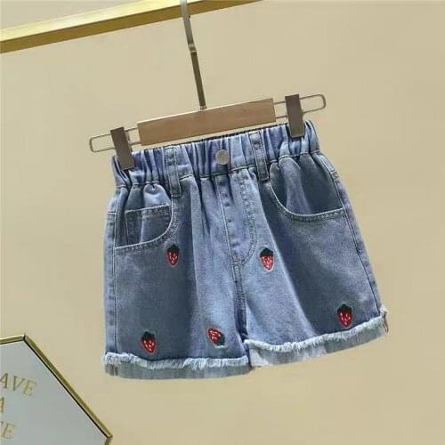 Girls Hot Shorts Children Summer Wear Thin Jeans 2021 New Arrival Short Denim Trousers Clothes
