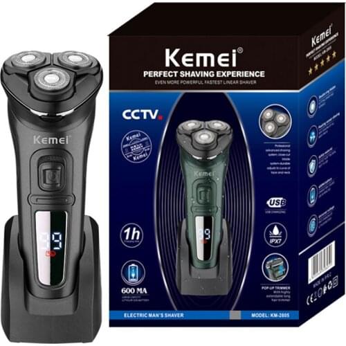 Floating blade head system LCD display wet dry electric shaver for men beard electric razor facial shaving machine rechargeable