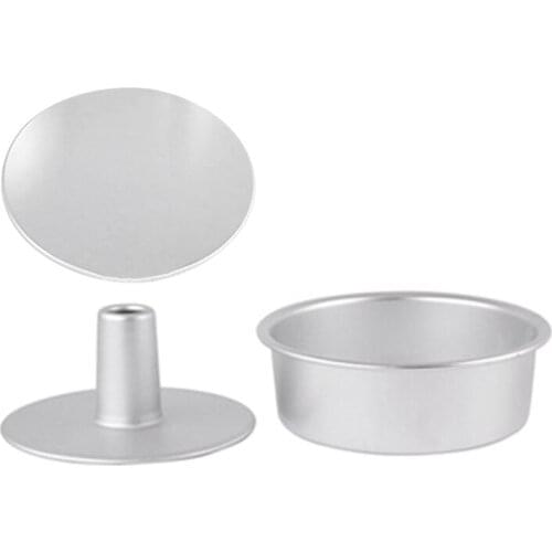 4/5/7/9/10Inch 3 In 1 Aluminum Alloy Round Hollow Non-Stick Chiffon Cake Mold Angel Food Cake Pan Baking Mould with Removable Bo
