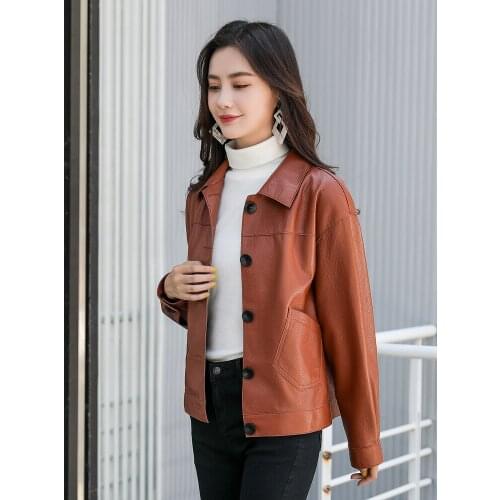 Fashion High Quality Real Leather Jackets Women 100% Sheepskin Leather Coats Female Jacket Womens Coat Mujer Chaqueta Zjt2662
