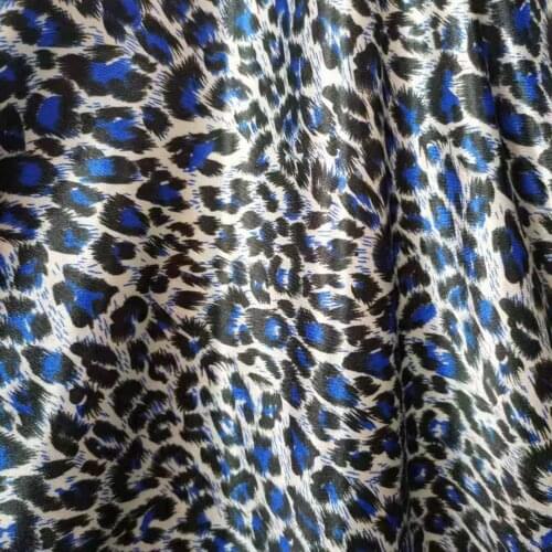 Soft Leopard Tissue Satin Fabric Glossy Diy Lining Craft Poly Charmeuse