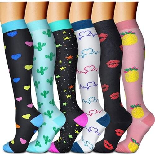 58 Styles New Compression Socks For Men & Women 20-30 Mmhg Best Stockings Fit Outdoor Running Cycling Long Socks For Male Travel