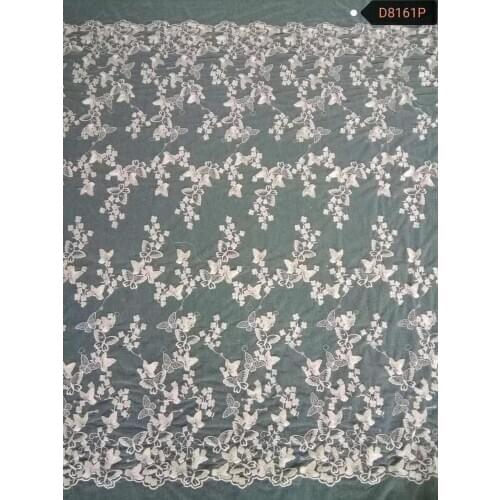 Latest Wholesale Inexpensive loveliness machine embroidery lace fabric in Indian10yards