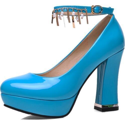 New comfortable thick with ultra-high with waterproof Taiwan female cingulate shallow mouth size 43 single shoe code 33-1822