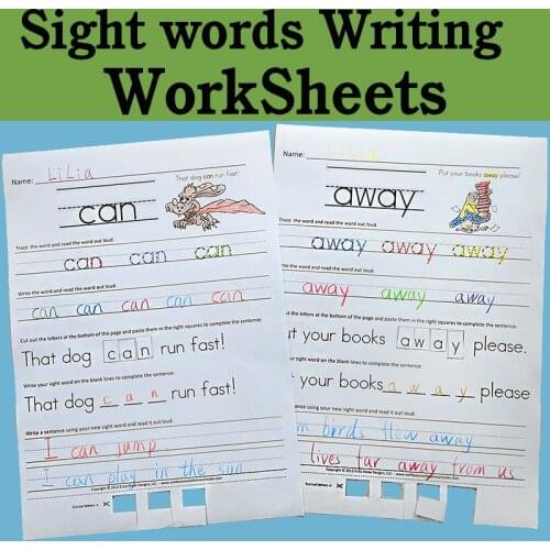 Educational Toys Children Learn English Homework Sight Word WorkSheets Coloring Practice Book Kids English Books for Children