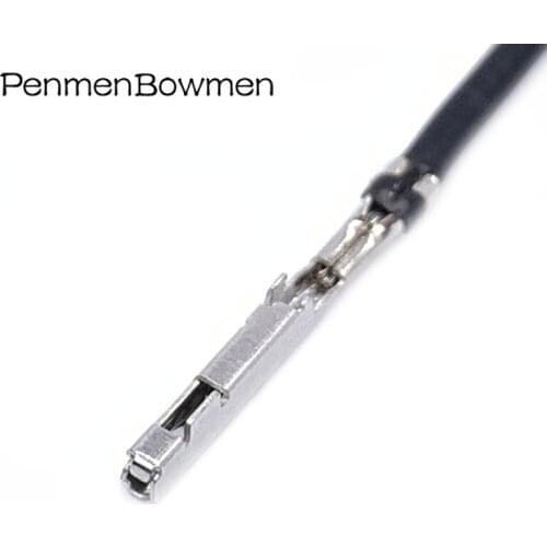 1.0MM Automotive Electrical Wire Splice Terminal Crimping Female Connector Brass Pins ForSocket Plug M34S75C4F2 With 18AWG Cable