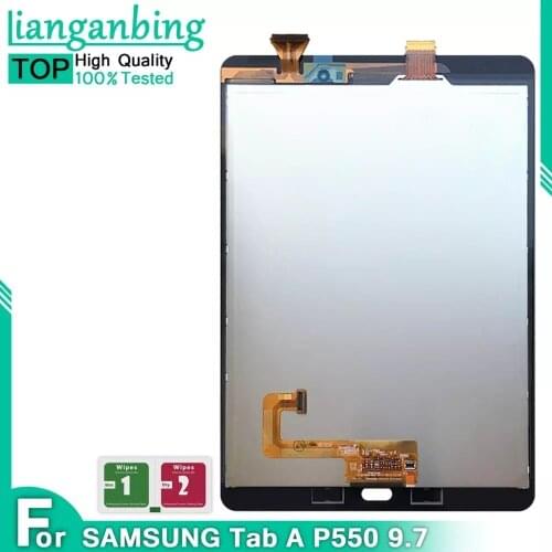 New 100% LCD For Samsung Galaxy Tab A 9.7 P550 SM-P550 P550 Display Touch Screen Digitizer Sensors Assembly Panel Replacement