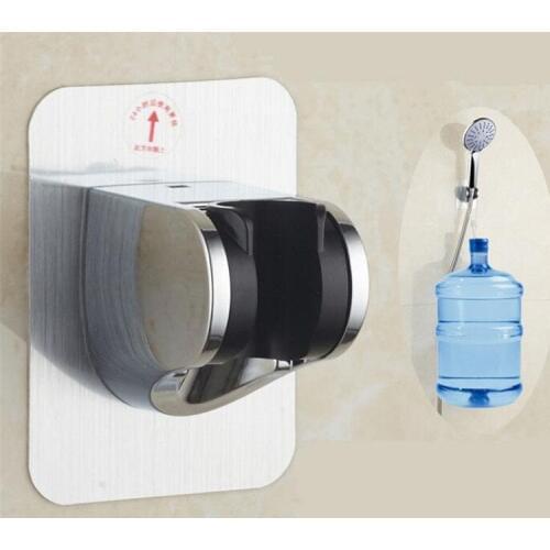 Useful Adjustable Polished Self-adhesive Handheld Suction up Drill-free Shower Head Holder Showerhead Rack Punch-free Adjustable