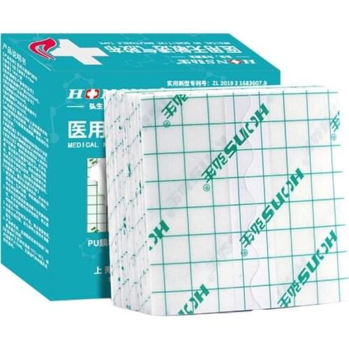 Polyurethane Waterproof Transparent Adhesive Wound Dressing Fixation Tape Bandage Anti-allergic Medicinal Fixation Bandage 10Pcs