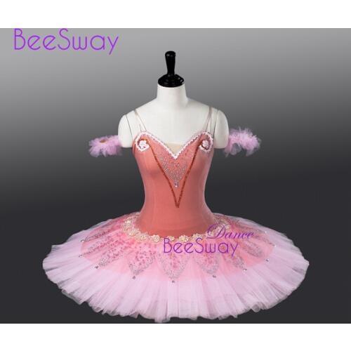 Pink ballet tutu child Professional classical Ballet Tutu Adult Peach Pancake Classical Ballet Tutus dance costume