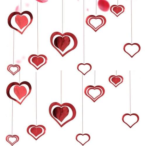 Heart Shape Ornaments Valentines Day wedding Proposal Party Decoration Supplies Venue Layout Props