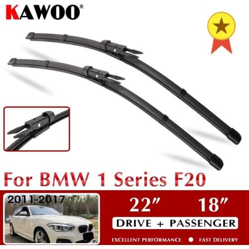 KAWOO Wiper Front Car Wiper Blades For BMW 1 Series F20 October 2011 - Nov. 2017 Windshield Windscreen Window 22"+18" LHD RHD