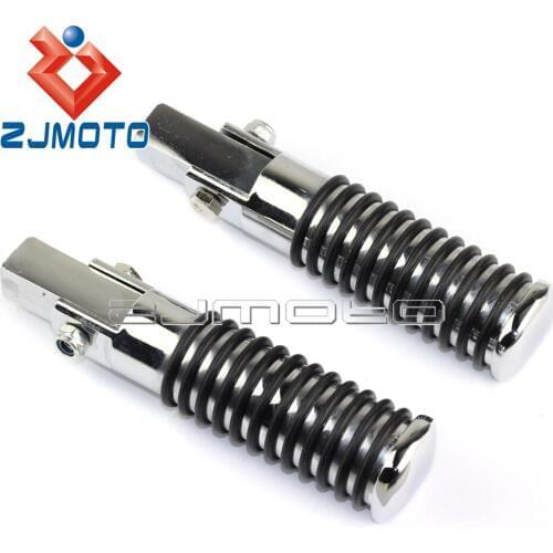 Universal Motorcycle Passenger Foot Pegs Chrome O-ring Style Foot Rests For Harley Sportster Dyna Softail Custom Footrest