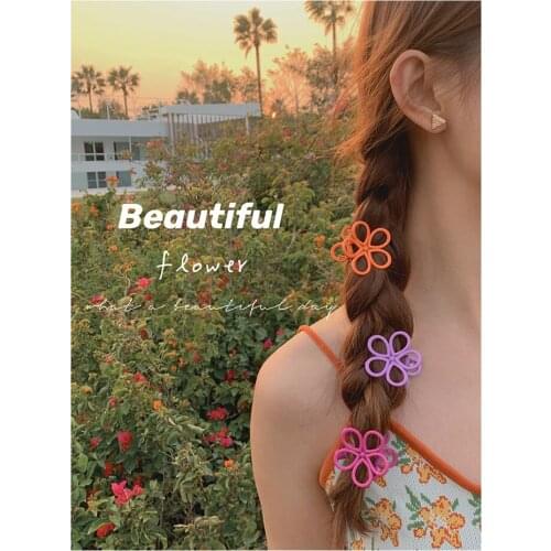 Candy Color Hollow Flower Hair Claws Cute Girls Mini Hair Clip Hairpin Lovely Baby Kids Women Korean Style Chic Barrettes Hair