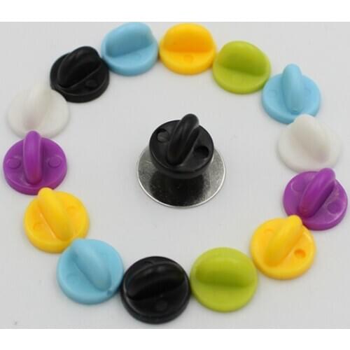 50pcs 11x8mm Rubber Pins Back Brooch Buckle Button Clasps For Butterfly Brooch Back Caps DIY Jewelry findings Accessories