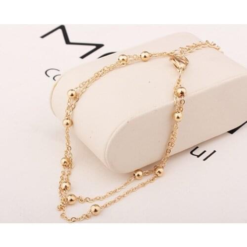 2019 New Fashion Footwear Jewelry Punk Style Gold /Silver Color Chain Ankle Bracelet Free Shipping Bracelet Leg Jewelry