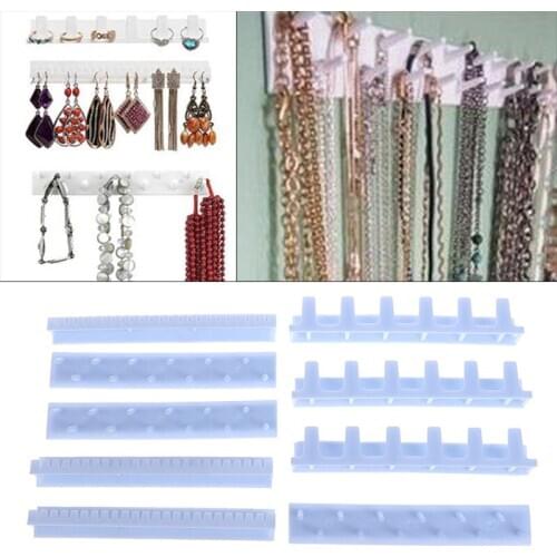 9 In 1 Wall Hanging Jewelry Hooks Display Organizer Earring Necklace Ring Holder