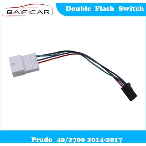 Baificar Brand New Genuine Double Flash Switch Headlight Harness Plug for Prado 40/2700 2014-2017
