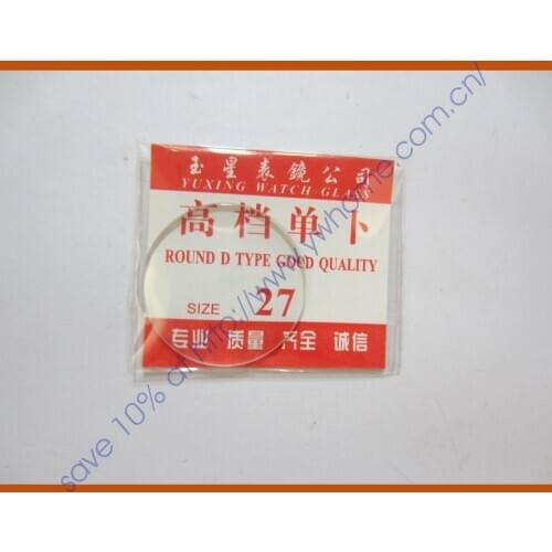 Freeshipping New 1x Convex Spherical Glass Watch Crystal diameter 27 mm Edge Thick 1.0mm