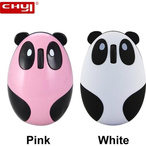 2.4Ghz Wireless Optical Mouse Rechargeable Cute Cartoon Panda Sahpe Pink Mini Mouse Girl Gift Ergonomic Gamer Mice For Laptop