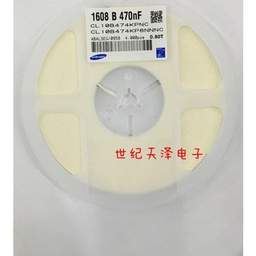 CL10B474KP8NNNC CAP CER 0603 470nF 474K ±10% 10V X7R Ceramic Capacitor 4000pcs Ceramic Capacitor