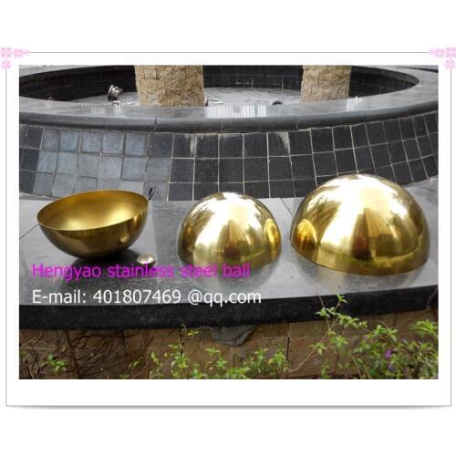75 mm diameter, 201 stainless steel gold hemisphere, hollow hemisphere, metope adornment,plating titanium