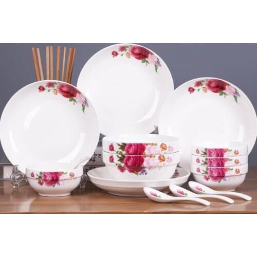Rice Porcelain Plate Ice Cream Snack Vajilla Set Fruteira Tableware Ceramica Dinnerware Kitchen Dining Bar Soup Ceramic Bowl