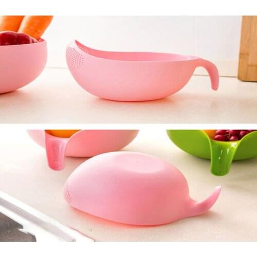 Rice Washing Filter Strainer Basket Sieve Fruit Vegetable Bowl Drainer Kitchen