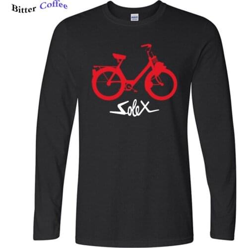 Autumn Mens T shirt Velo Solex Homme Youngtimer Vintage Velosolex Cyclo Men T-Shirt Print O neck Tops Tees Free Shipping