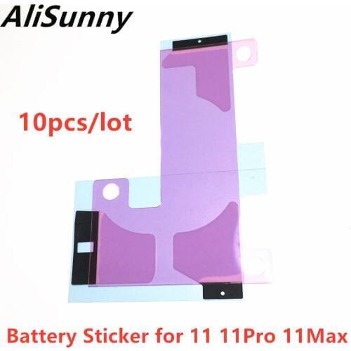AliSunny 10pcs Battery Sticker for iPhone 11 Pro Max Tape Double Glue Adhesive Strip Sided Replacement Parts