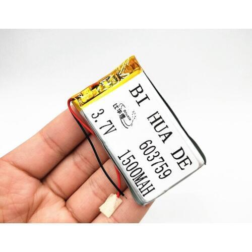 Li-po 603759 3.7V 1500mah Lithium polymer Battery With Protection Board For MP3 MP4 MP5 GPS Glass Digital Product