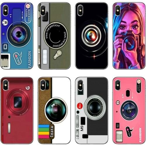 Cute Camera Accessories Phone Case For Huawei P30 P20 Pro P10 P9 P8 Lite Y5 Y6 Y7 Y9 P Smart Plus 2018 2019