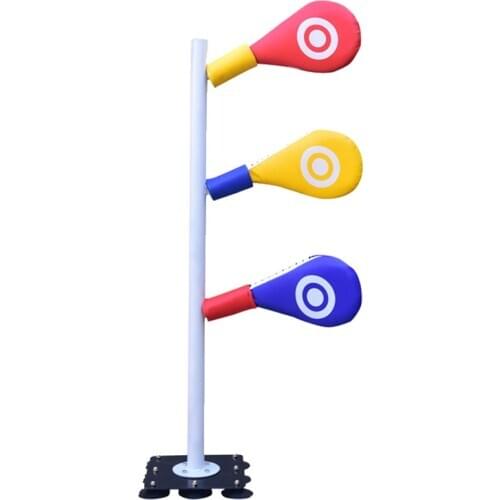 120cm Standing Foot Target with 3 Punching Pads Professional Taekwondo Kickboxing Training Equipment Double Kick Pad for Kids