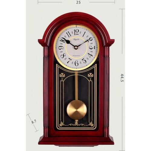 Fashion Living Room Chime Swing Quartz Clock Mute Vintage Wall Clock Creative Atmospheric Clock Wall Decorations Ornaments