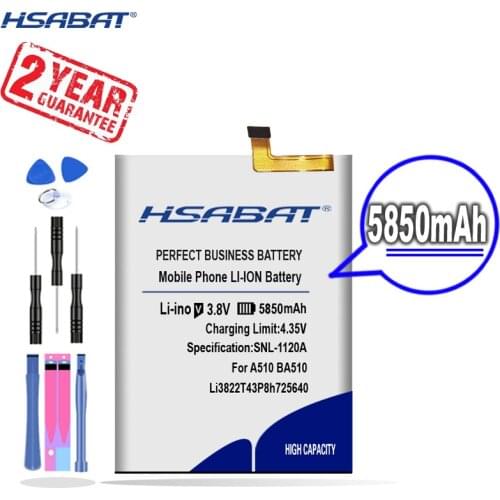 New Arrival [ HSABAT ] 5850mAh Li3822T43P8h725640 Replacement Battery for ZTE Blade A510 BA510