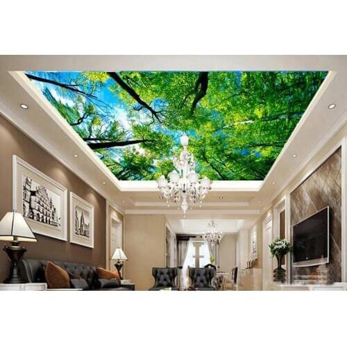 Ceilings customize 3d ceiling murals wallpaper Dream Forest photo wall murals sky ceiling wallpapers for living room