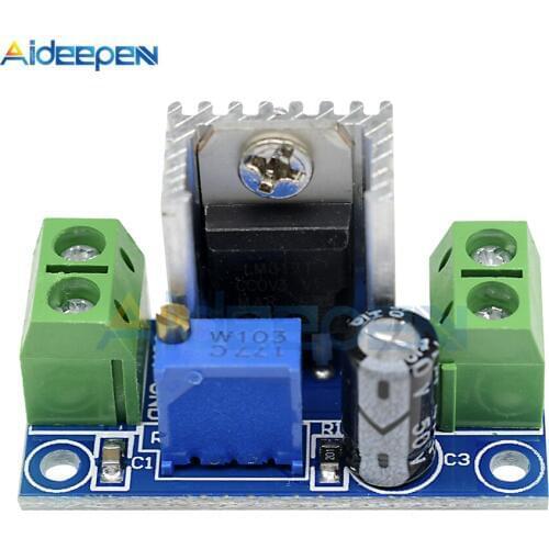 5Pcs Adjustable LM317 Voltage Linear Regulator Power Supply LM317 DC-DC 4.2-40V To 1.2-37V Step Down Buck Converter Board Module