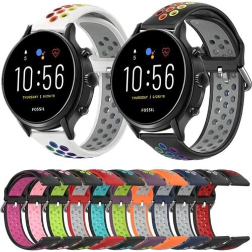 22MM Silicone Straps For Fossil Gen 5 Carlyle/Julianna Smart Watch Band Quick Release Straps For Q Explorist HR Gen 4/3 Correa