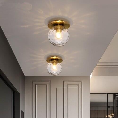 Modern E27 Ceiling Lights Cheap For Restaurant Aisle Corridor Balcony Decoration Luxury Glass Led Ceiling Light
