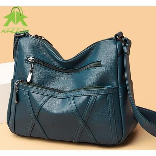 Fashion luxurious Large Capacity womens Shoulder Bags high quality pu Leather Messengerbag new Simplicity women travel handbag