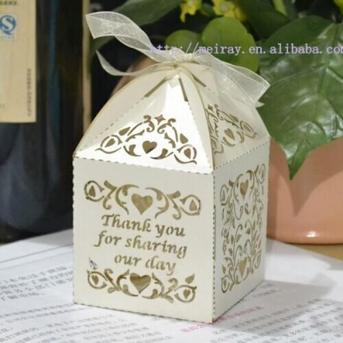 Wedding souvenir box,party favor bags,laser cut love vines sweet gift boxes, wedding paper giveaway box