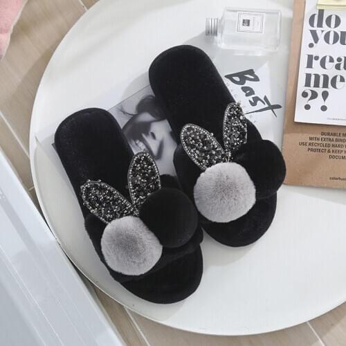 Women Slippers Winter Shoes Home Warm Plush Slip On Fur Flats House Ladies Casual Non Slip Casual Slippers Fluffy Woman MTX98