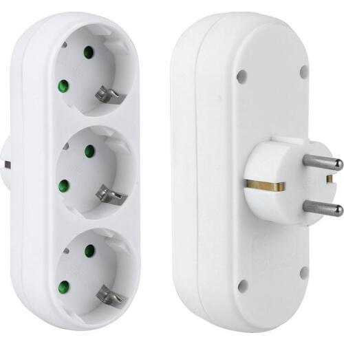 Triple Socket Power Socket Adapter Anti-Flame Heat-Resistant Socket Panel 16A EU Standard Electrical Plug Socket Power Outlet
