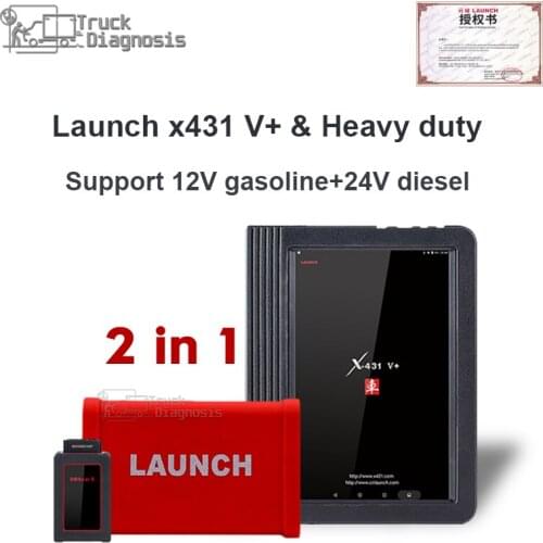 LAUNCH X431 V+ Universal Heavy Duty Truck Diagnostic Tool support Diesel 24V trucks and Gasoline 12V cars