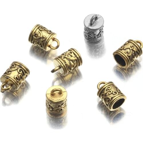 20Pcs Vintage Flower Beads End Caps Spacer Charms For DIY Needlework Tassel Earrings Bracelet Jewelry Making Accessories