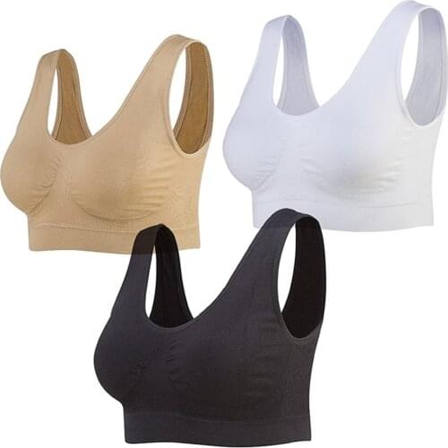 Women Yoga Sport Bra Breathable Fitness Running Vest sleep Underwear Padded Crop Tops Underwear gym Seamless top bras