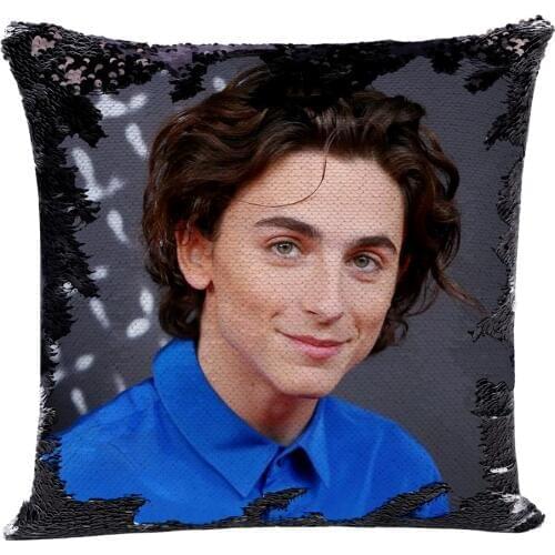 Timothee chalamet Sequin Pillow Funny Mermaid Pillow Mermaid Reversible Flip Sequin Pillow Case Funny Gag Gifts Xmas