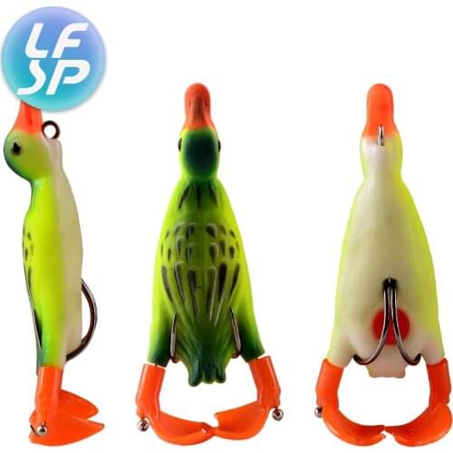 1Pcs Propeller flipper duck Fishing Lure Ducking Fishing Frog Lure 9.5cm 10.8g Artificial Bait Duckling 3D Eyes Day Baits Bass