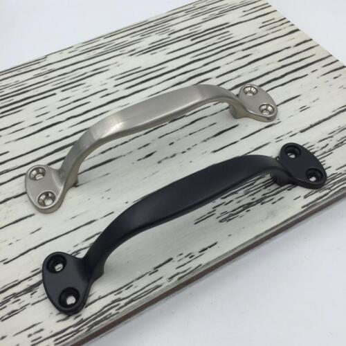 5PCS Black Satin Silver Wardrobe Door Pulls Dresser Drawer Kitchen Cupboard Cabinet Knobs and Handles 120mm