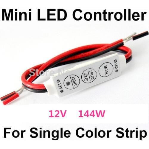 20PCS 2014 New Cheap Mini RGB Controler Dimmer Switch For 5050 3528 SMD LED Lights Strip